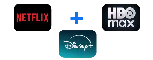 netflix + disney + max