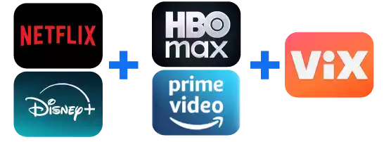 Netflix + disney + prime + vix